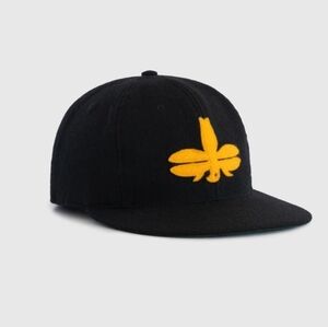 Ebbets Field Flannels Tombow Unions 1955 CapSize 7 1/4 Wool Black And Yellow